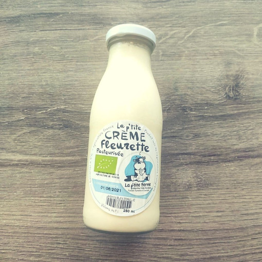 "Dispo dès Jeudi"Crème fleurette BIO pasteurisée 275ml