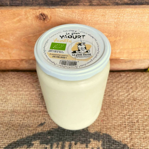 "DISPO dès JEUDI" Yaourt BIO aromatisé vanille 700g
