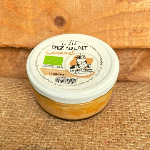 "DISPO dès JEUDI" Riz au lait BIO Caramel 160g