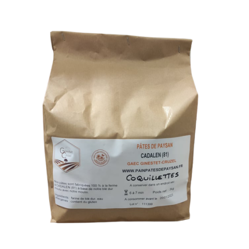 Coquillettes SEMI-COMPLET 3kg Artisanales production dans le TARN