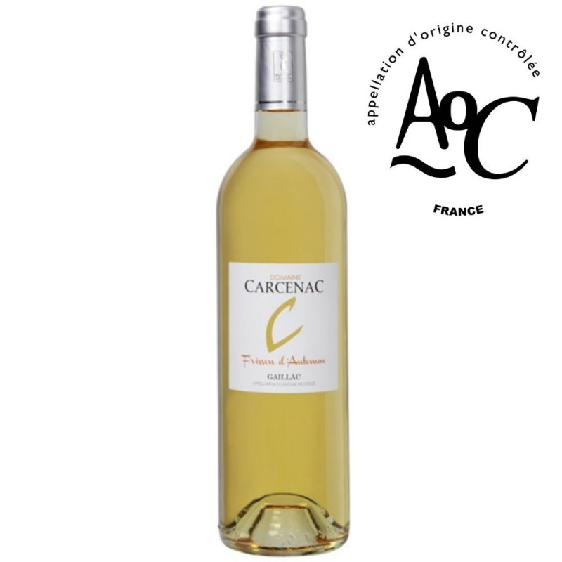 Vin blanc doux "Frisson d'Automne" 2021 Domaine Carcenac 75cl