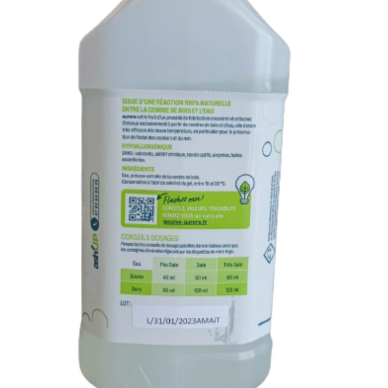 Lessive 100% naturelle à la cendre 2,5L