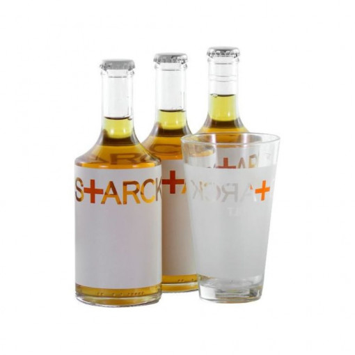 Coffret Starck 3 bouteilles 35cl + 1 verre