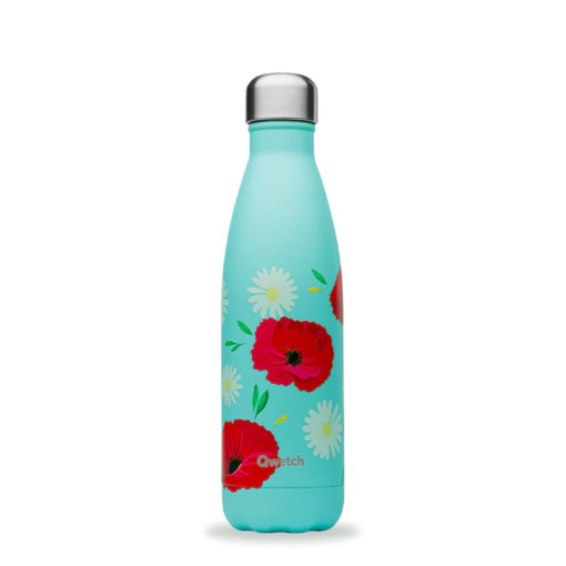 Bouteille isotherme inox Coquelicot 500ml Qwetch