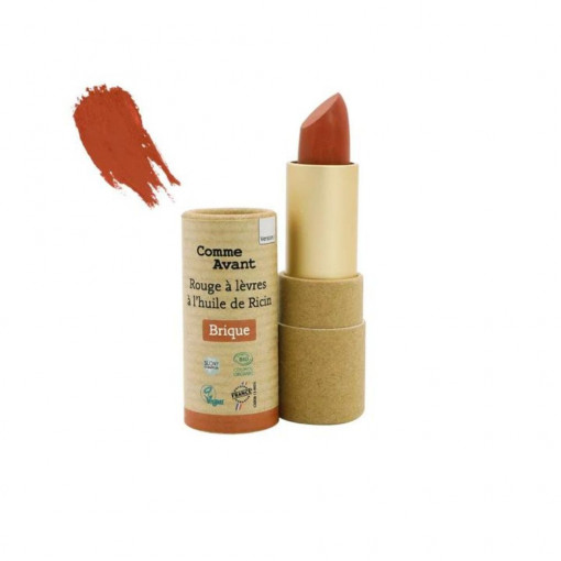Rouge à lèvres à l’huile de ricin couleur "Brique" - Version 1 BIO