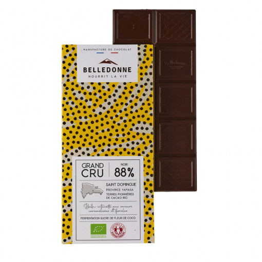 Tablette de chocolat noir 88% St Dominique Grand Cru BIO 100g