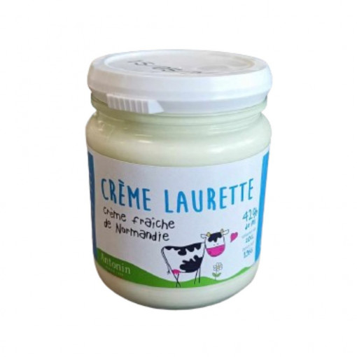 Crème fraîche Laurette de Normandie épaisse 42%  20cl