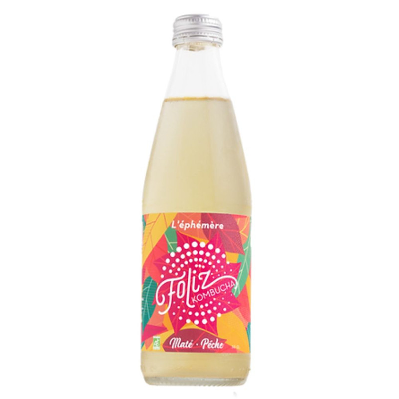 KOMBUCHA Maté - Pêche BIO 75cl