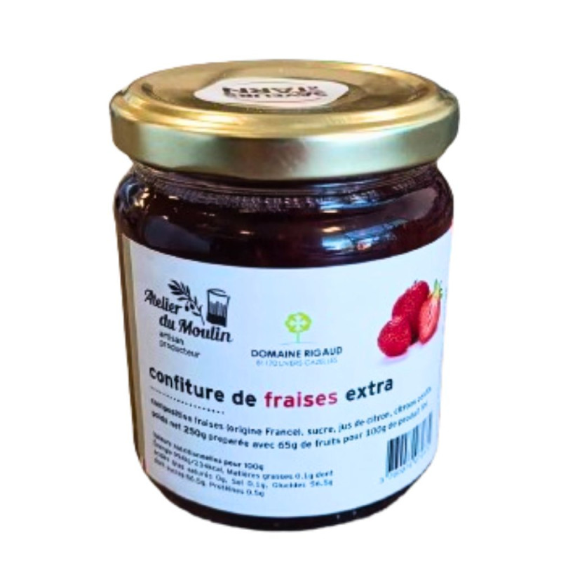 Confiture de fraises extra 250g