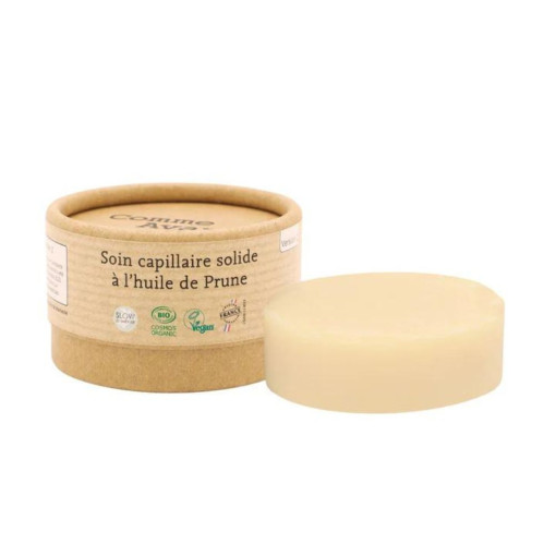 Soin capillaire solide à l'huile de prune - Version 2 - 50g