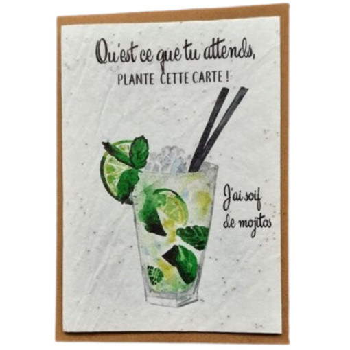 Carte à planter – J’ai soif de mojitos