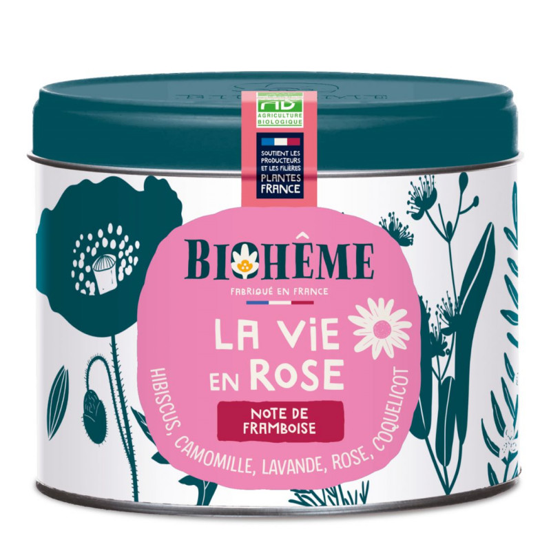 Infusion La Vie en Rose BIO – Boîte vrac 50 g