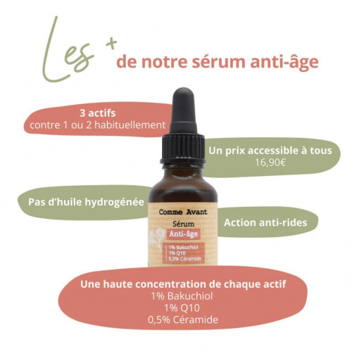 Sérum visage anti-âge BIO 30ml - Version 1 (Comme Avant)