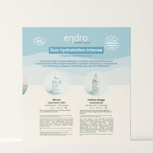 Coffret duo hydratation intense ENDRO