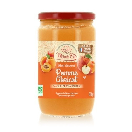 "PROMO" LOT DE 2 Purées de Pomme Abricot bio 680g