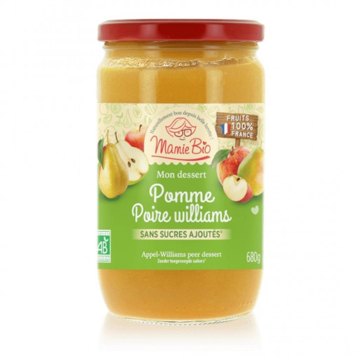 "PROMO" LOT DE 2 Purées de pomme poire William’s France bio 680g