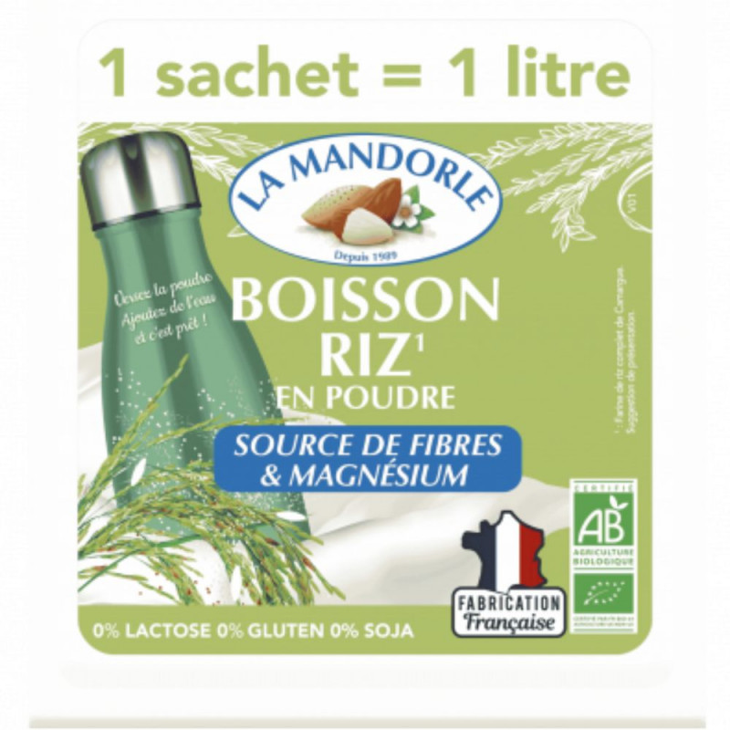 Boisson Riz en poudre 80g : 1L BIO