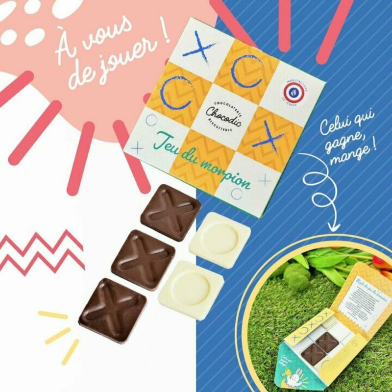 Jeu du Morpion en chocolat de Pâques 27g