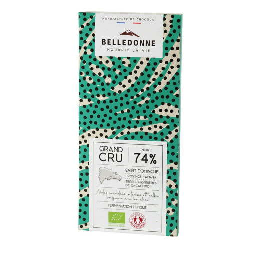 TABLETTE CHOCOLAT NOIR 74% ST DOMINGUE  BIO 100G