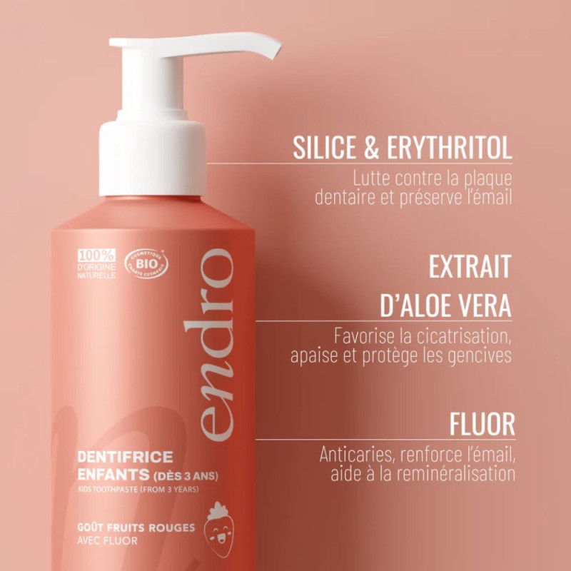 Dentifrice enfants au fluor ENDRO 175g