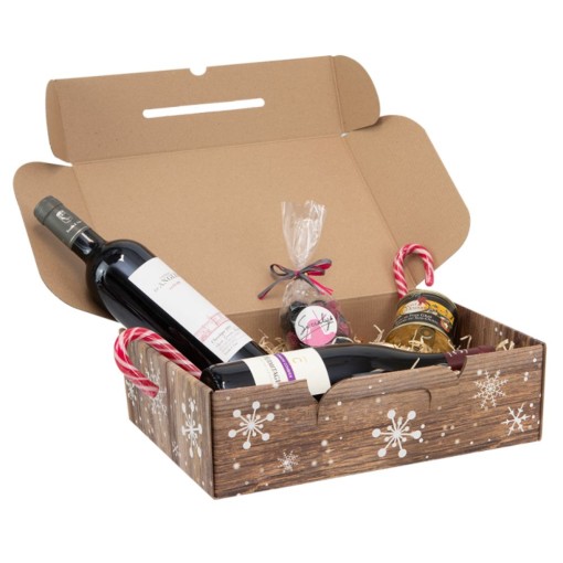 Valisette carton Noël joyeux bonheur 34x25x10 cm