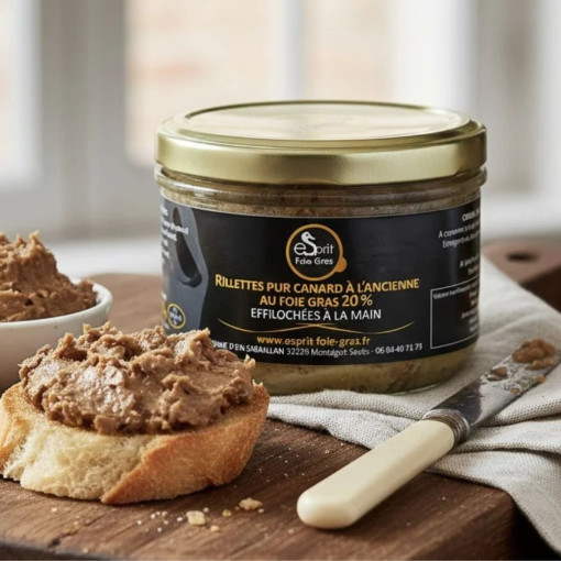 Rillettes pur canard à l'ancienne au piment d'Espelette - Au Drive En Pot