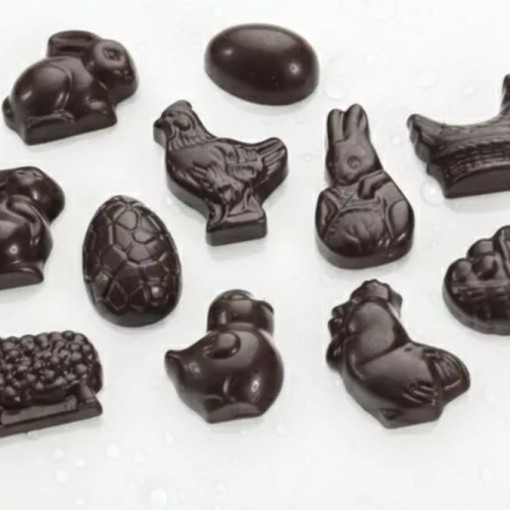 "Pâques" Friture séche chocolat NOIR en 98g